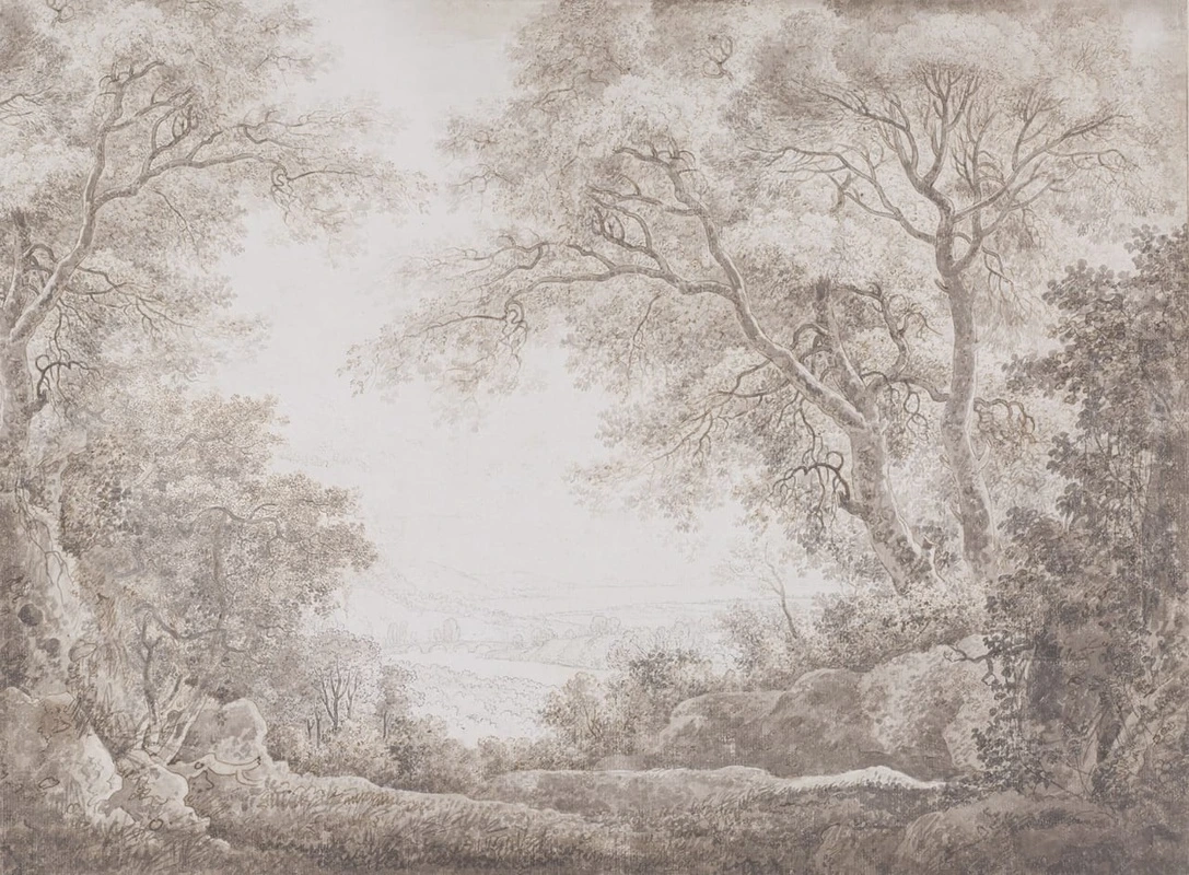 Фотообои на стену - пейзаж, бежевые, новинки, деревья, русская природа, лес