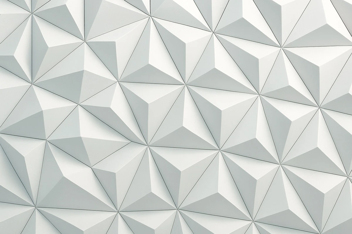 Фотообои на стену - 3д, геометрия, белая панель, оптическая иллюзия, абстракция