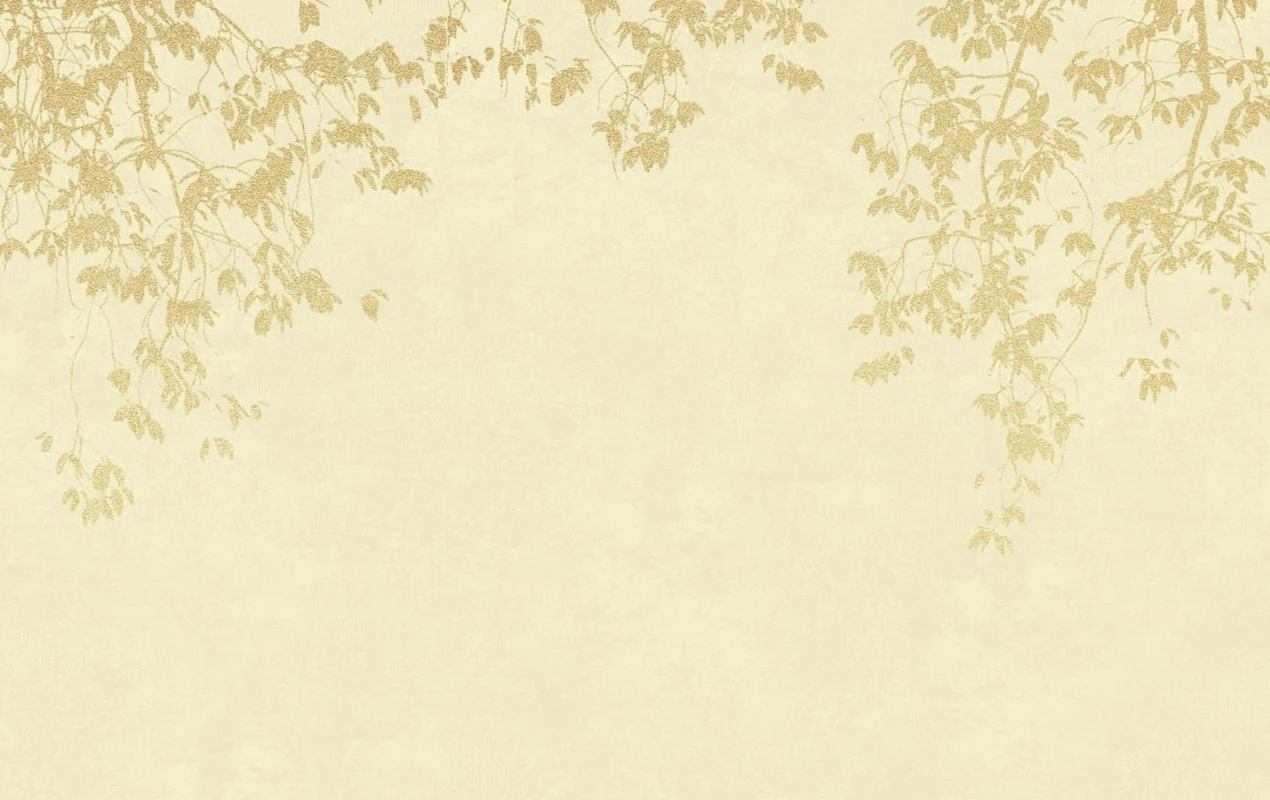 Фотообои на стену - современные, ветки, веточки, желтые, золотые листья