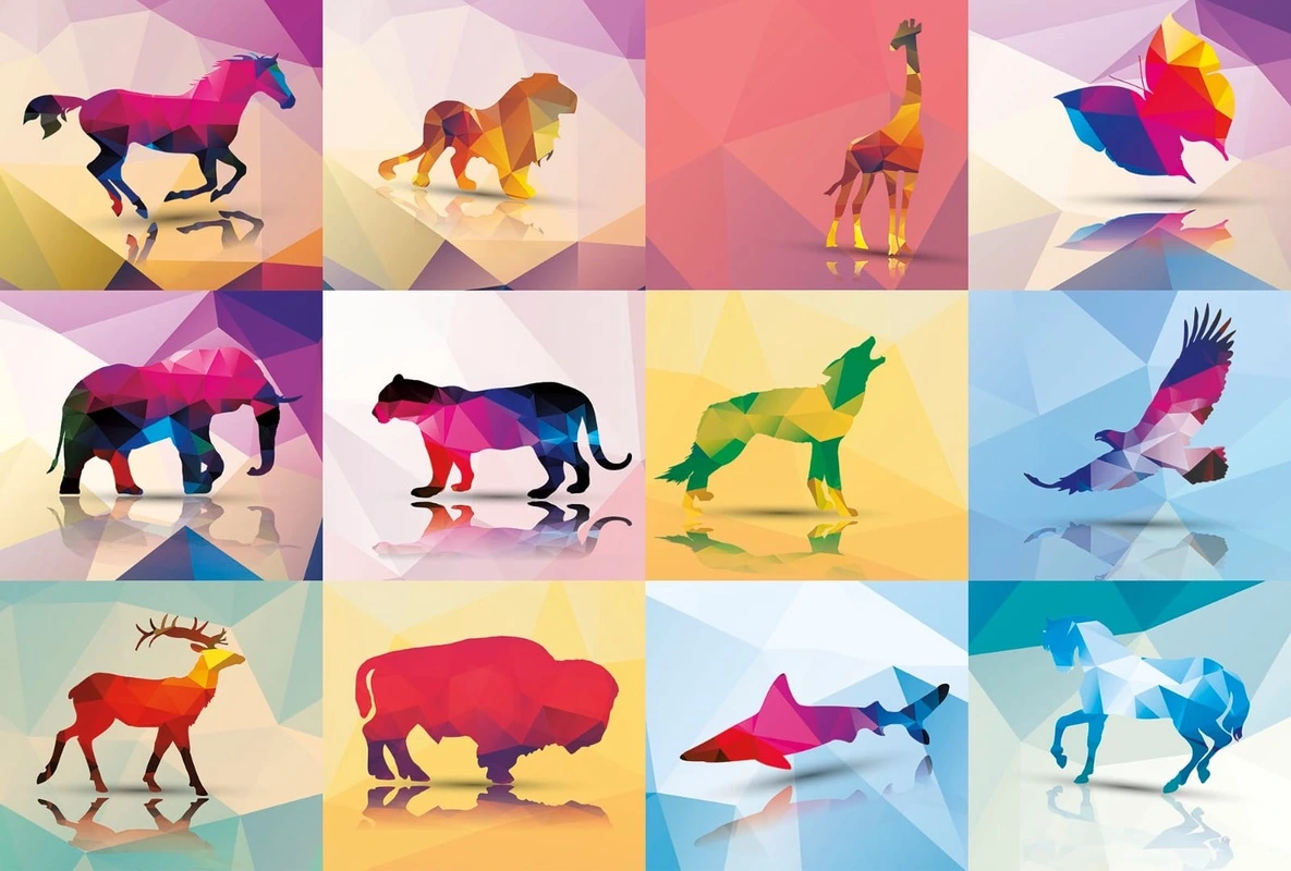 Фотообои на стену - звери, животные, в детскую комнату, яркие, в зоопарк