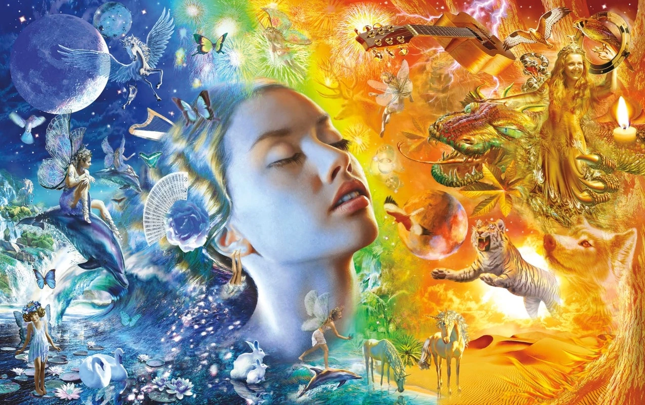 Фотообои на стену - девушка, девушки, абстракция, яркие, в комнату девушки, в детскую комнату