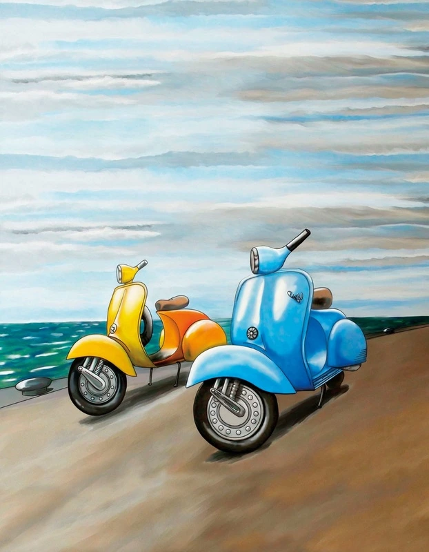 Фотообои на стену - в детскую комнату, мопеды