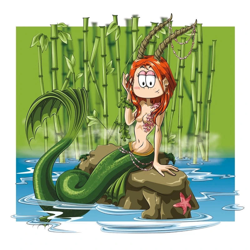Фотообои на стену - аниме, русалка, знаки зодиака, козерог