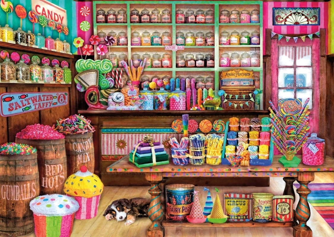 Фотообои на стену - детский магазин, в магазине, в детскую комнату, разноцветные