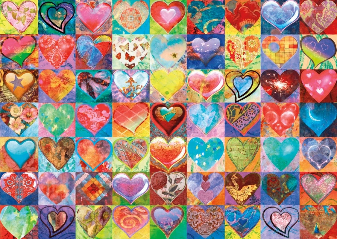 Фотообои на стену - сердце, сердца, разноцветные, яркие, поп-арт, в детскую комнату, сердечки, в стиле поп-арт