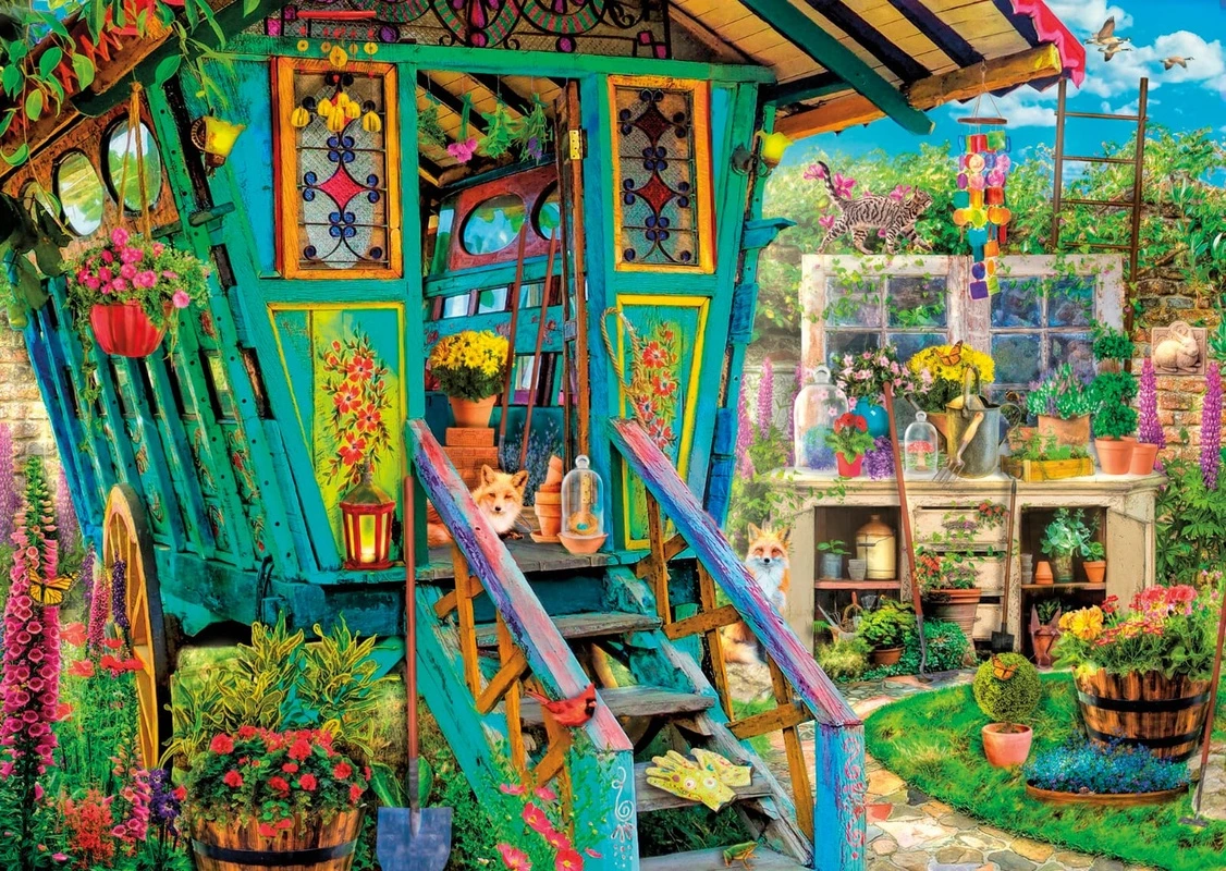 Фотообои на стену - дачный домик, в детскую комнату, яркие, цветные