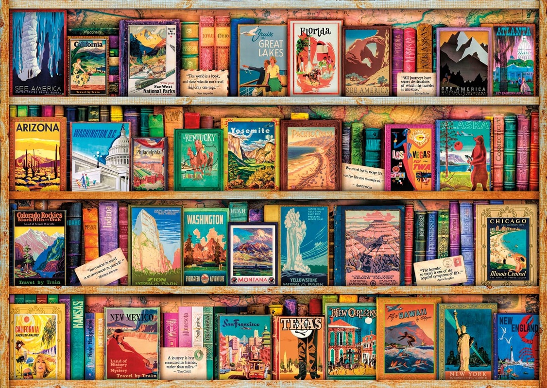 Фотообои и фрески на стену - книжные полки, афоризмы, в детскую комнату, американские штаты, книги об Америке