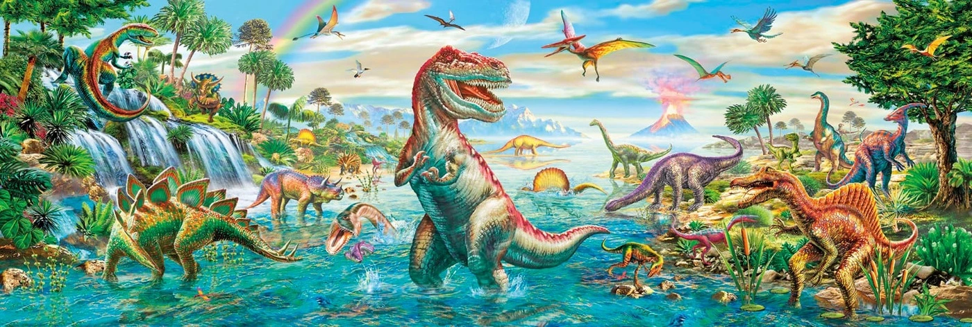 Фотообои на стену - динозавры, в детскую комнату, обои с динозаврами для детской комнаты, динозавры картинки обои