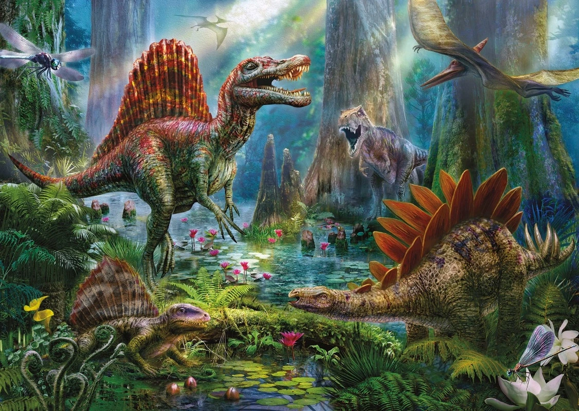 Фотообои на стену - динозавры, в детскую комнату, обои с динозаврами, для детской комнаты, динозавры, картинки обои
