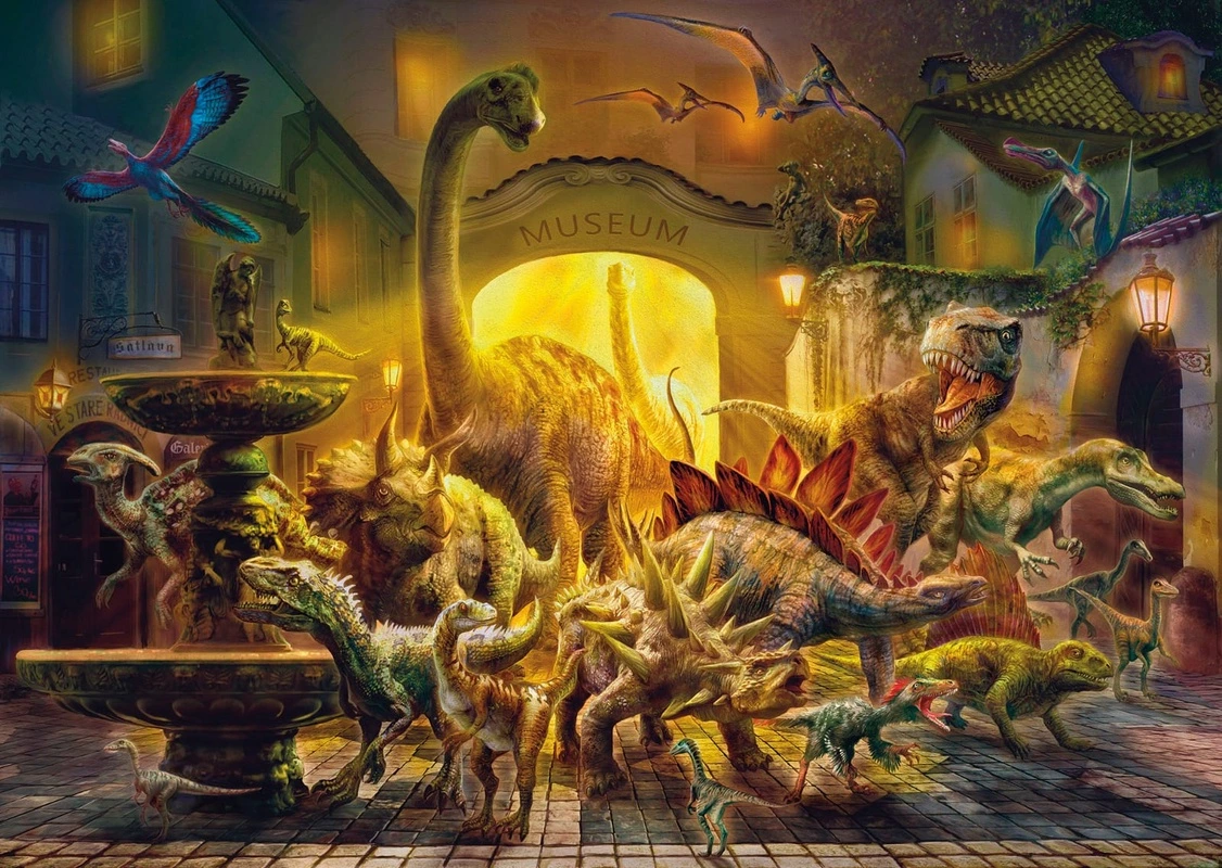 Фотообои на стену - динозавры, обои с динозаврами, милые обои с динозаврами, в детский садик, в детскую комнату