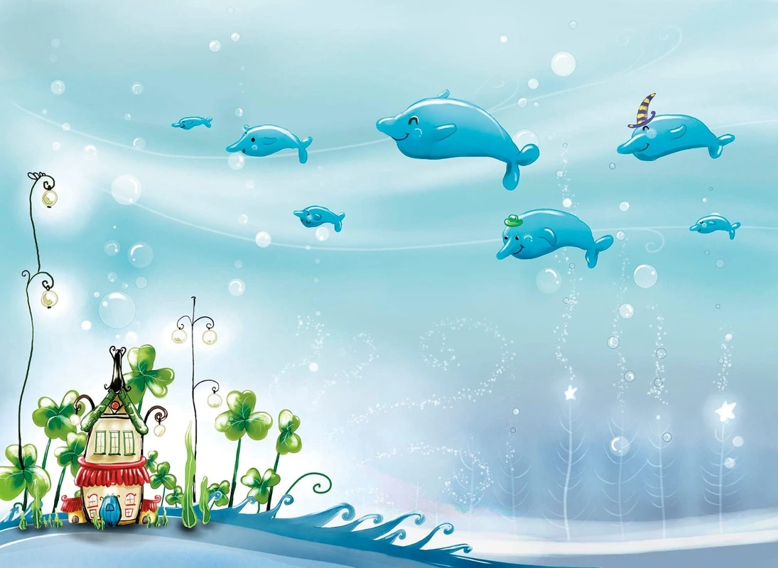 Фотообои на стену - подводный мир обои, живые обои подводный мир, в детскую комнату