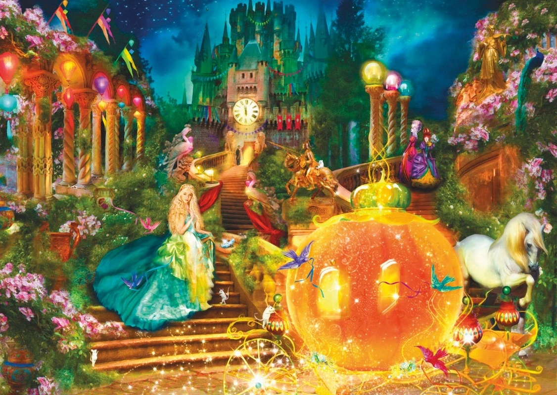Фотообои и фрески на стену - детские, в детскую комнату, золушка, бал, принцесса, сказочные обои, сказочно красивые обои