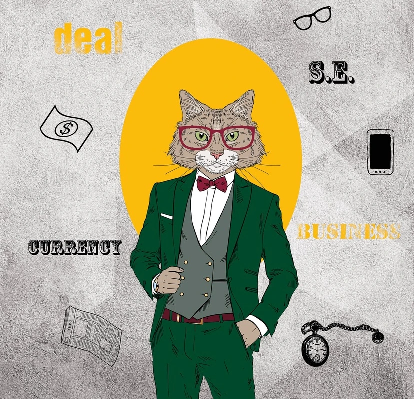 Фотообои на стену - кот, в детскую комнату, кот в костюме