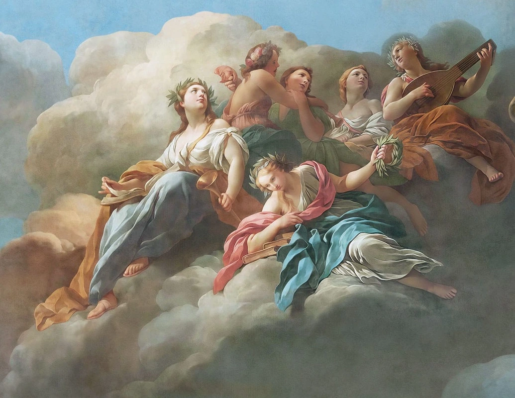 Фотообои и фрески на стену - классика, картины, фигуры на облаках, люди