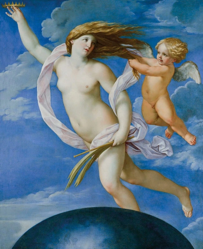 Фотообои на стену - люди, картины, классика, живопись, обнаженные, голая девушка, с ангелами, ангел