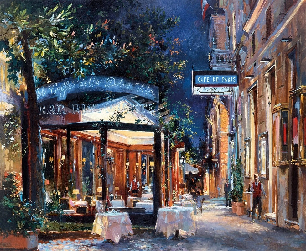 Фотообои на стену - картины, живопись, живописные, париж, улочки, города, на стену город