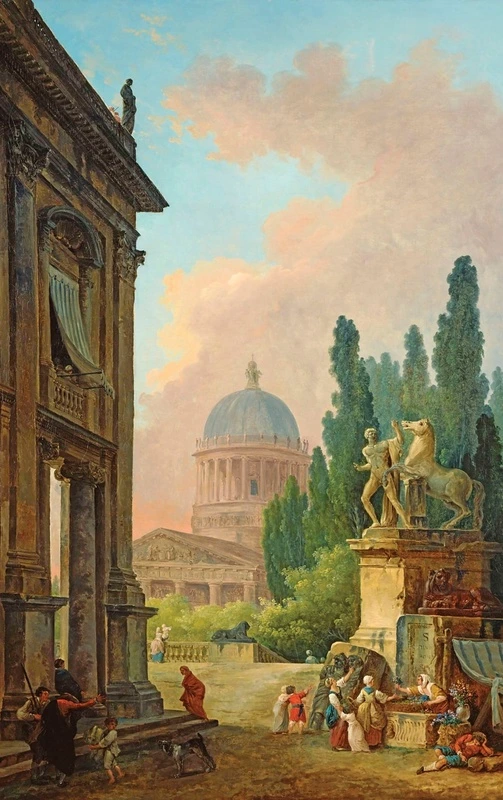 Фотообои на стену - картины, живопись, живописные, улочка, город, старинный город