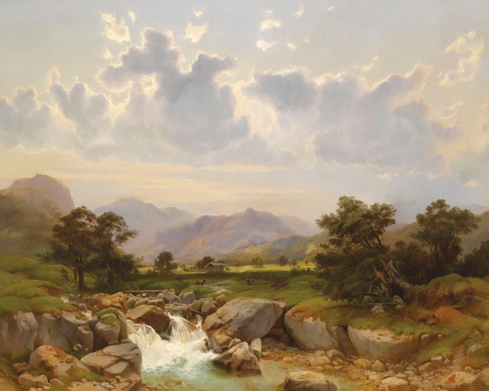 Фотообои на стену - картина, живопись, живописные, горы, камни, картины