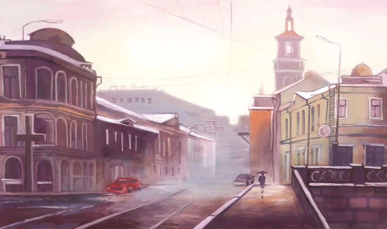 Фотообои на стену - картины, живопись, живописные, москва, старая москва