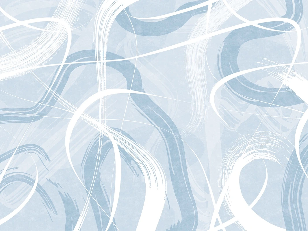 Фотообои на стену - изогнутые формы, мазки, светло-голубой, абстракция, линии, динамика, волнистые линии, текстура, плавные изгибы