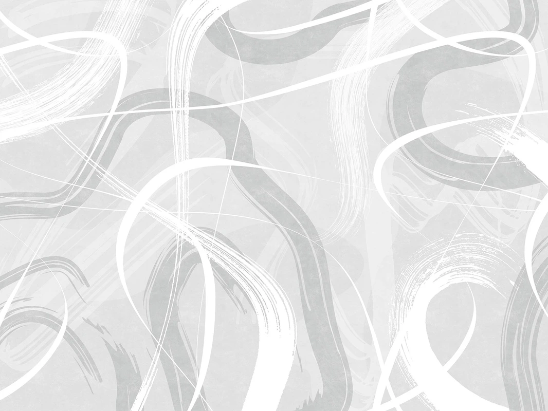 Фотообои на стену - волнистые линии, светло-серый, текстура, динамика, мазки, изгибы, абстракция, плавные формы, линии