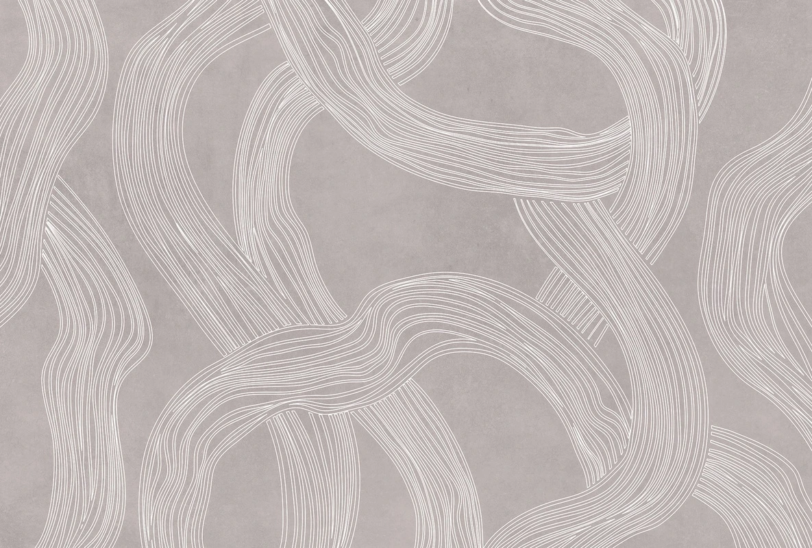Фотообои на стену - абстракция, пересечения, серо-коричневые, плавные линии, изгибы, фон, ритм, текстура, волны