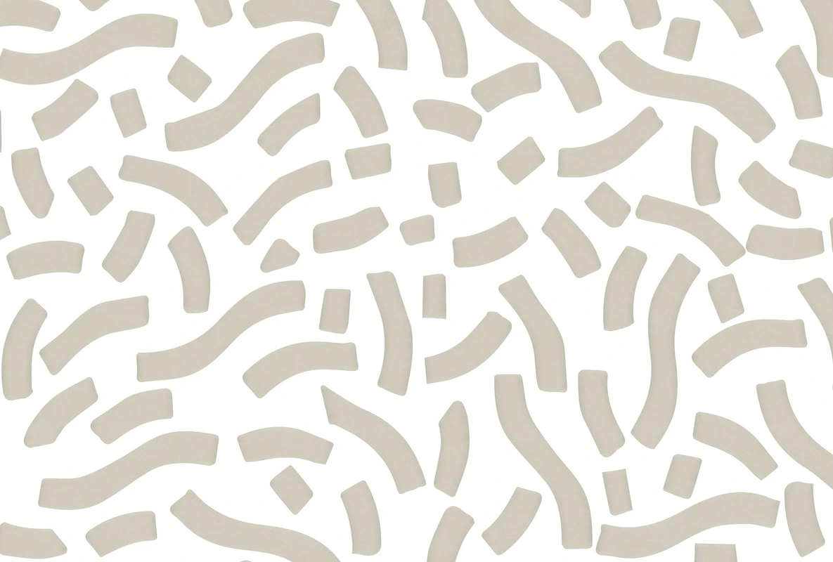 Фотообои на стену - изогнутые элементы, белый фон, абстракция, фигуры, хаос, паттерн, бежевые, штрихи, геометрия