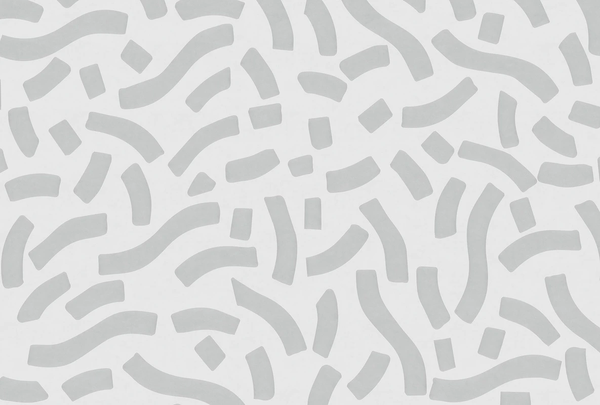 Фотообои на стену - светло-серые, абстракция, геометрия, хаотичный узор, белый фон, изогнутые элементы, фигуры, паттерн, штрихи