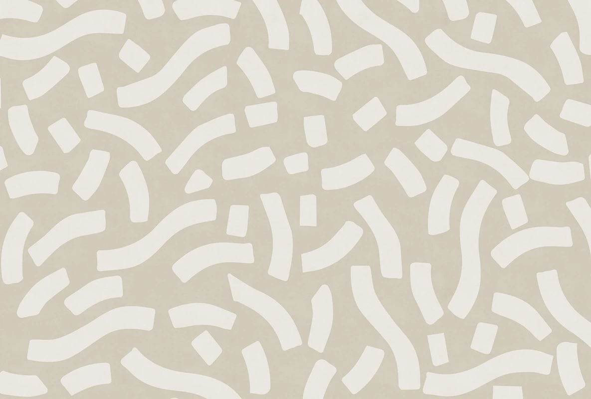 Фотообои на стену - хаотичный узор, абстракция, светло-бежевые, штрихи, паттерн, геометрия, изгибы, фигуры, фон