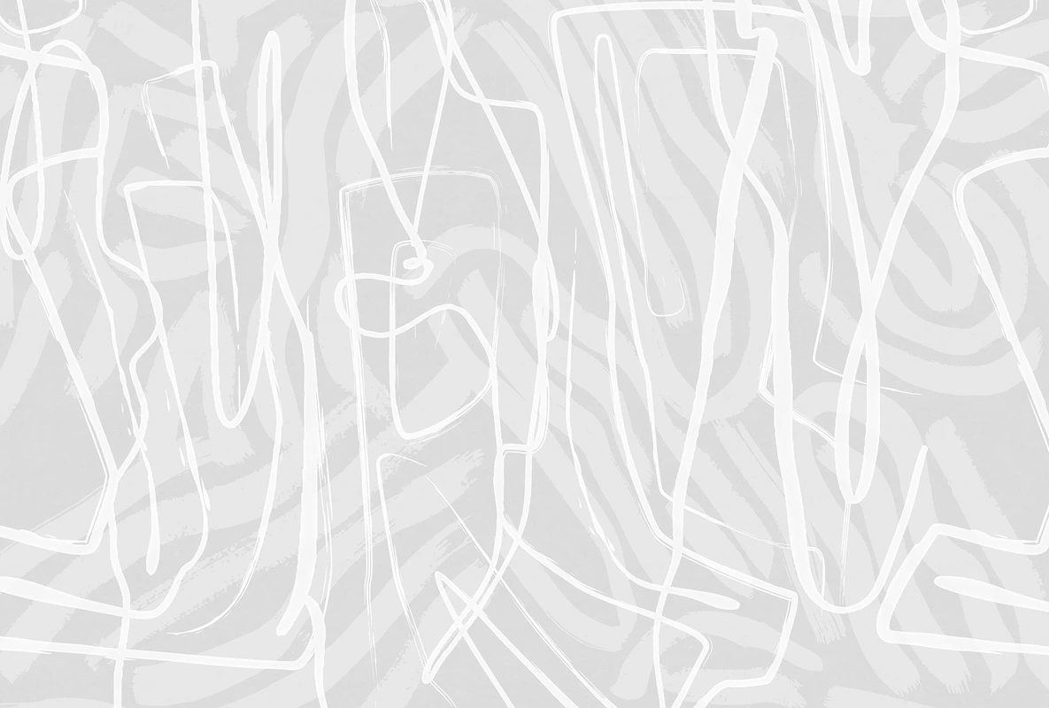 Фотообои на стену - абстрактный рисунок, белые линии, серый фон, динамика, графика, хаотичные формы, современное искусство, текстура, мазки