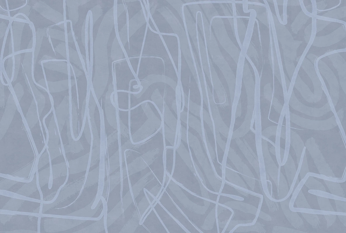 Фотообои на стену - хаос, абстрактные линии, темно-синий фон, графика, современное искусство, текстура, случайные формы, мазки, светлые линии