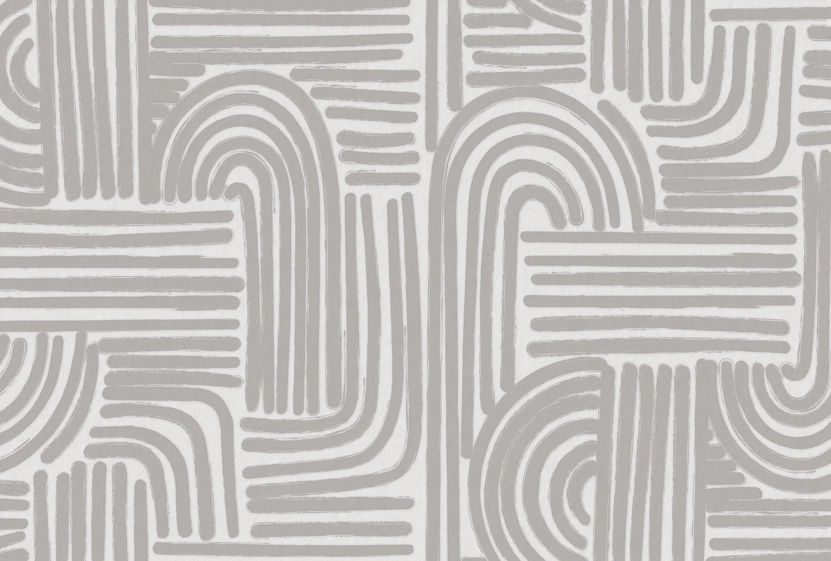 Фотообои на стену - абстракция, светло-серые, линии, геометрические, декоративные