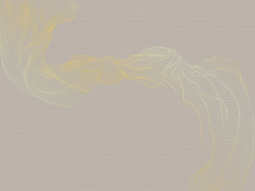 Фотообои на стену - графика, линии, золотые линии, обои с золотыми линиями, вуаль, серо бежевые