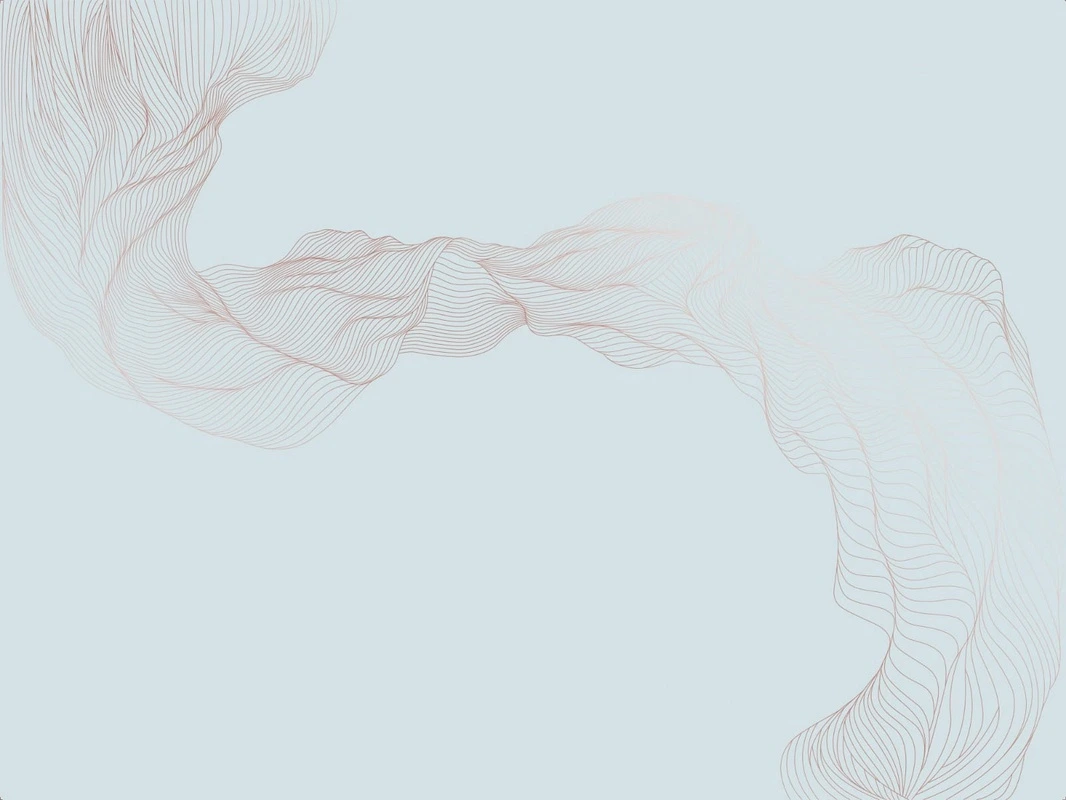 Фотообои на стену - графика, линии, медные, голубые, вуаль