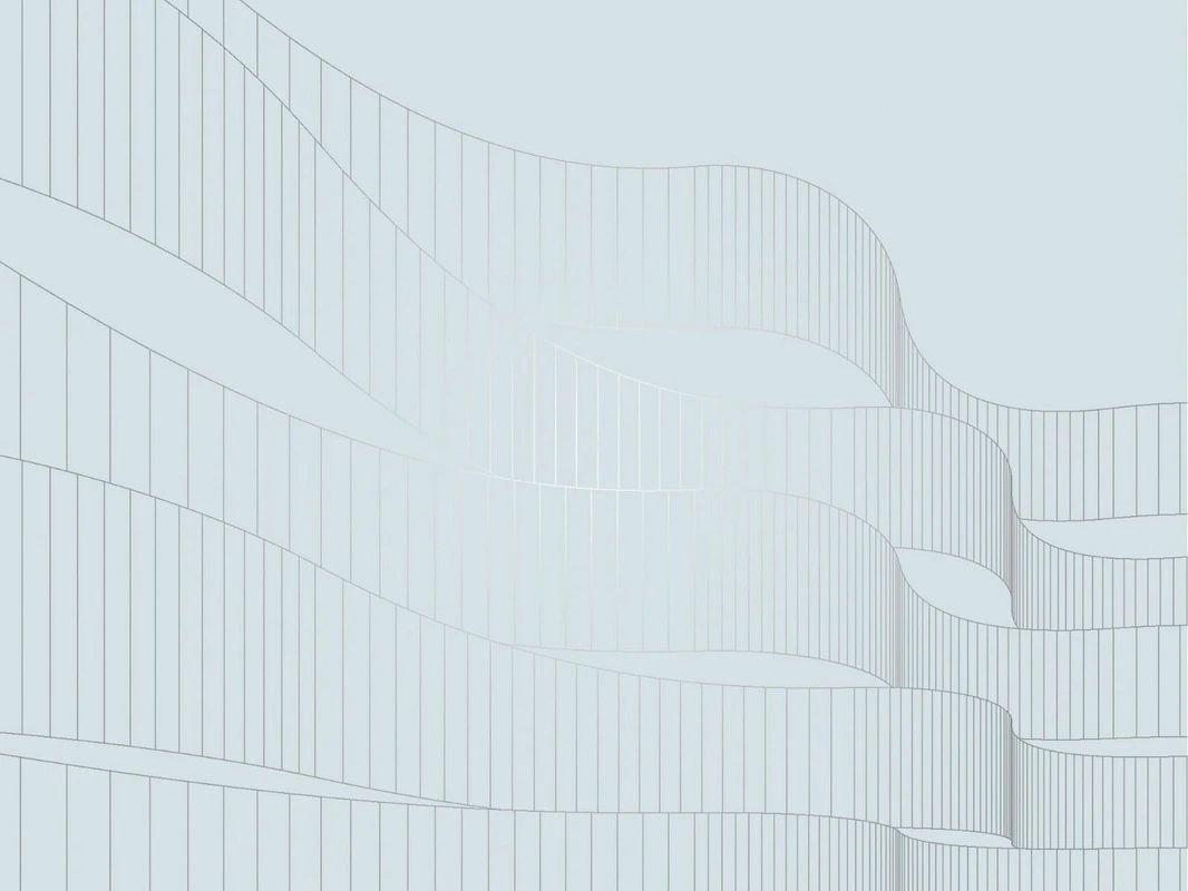 Фотообои на стену - графика, линии, с серебром, голубая, ленты, геометрия