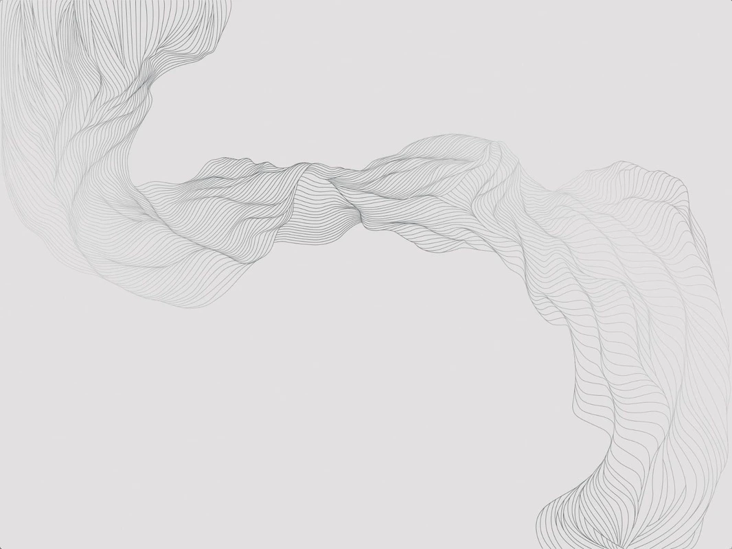 Фотообои на стену - графика, линии, светлая, серая, с серебром, обои светлые с серебром, вуаль