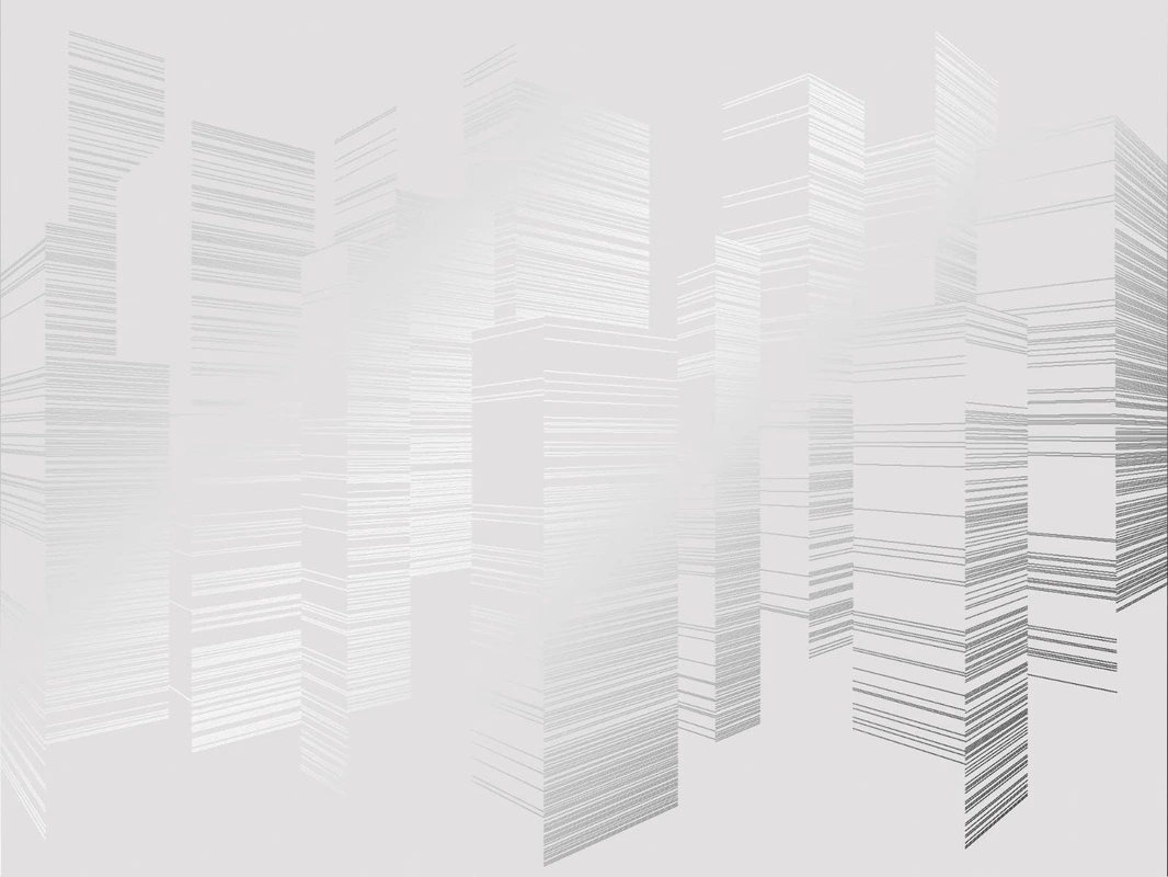 Фотообои на стену - графика, линии, светлая, серая, с серебром, обои светлые с серебром, город, сити