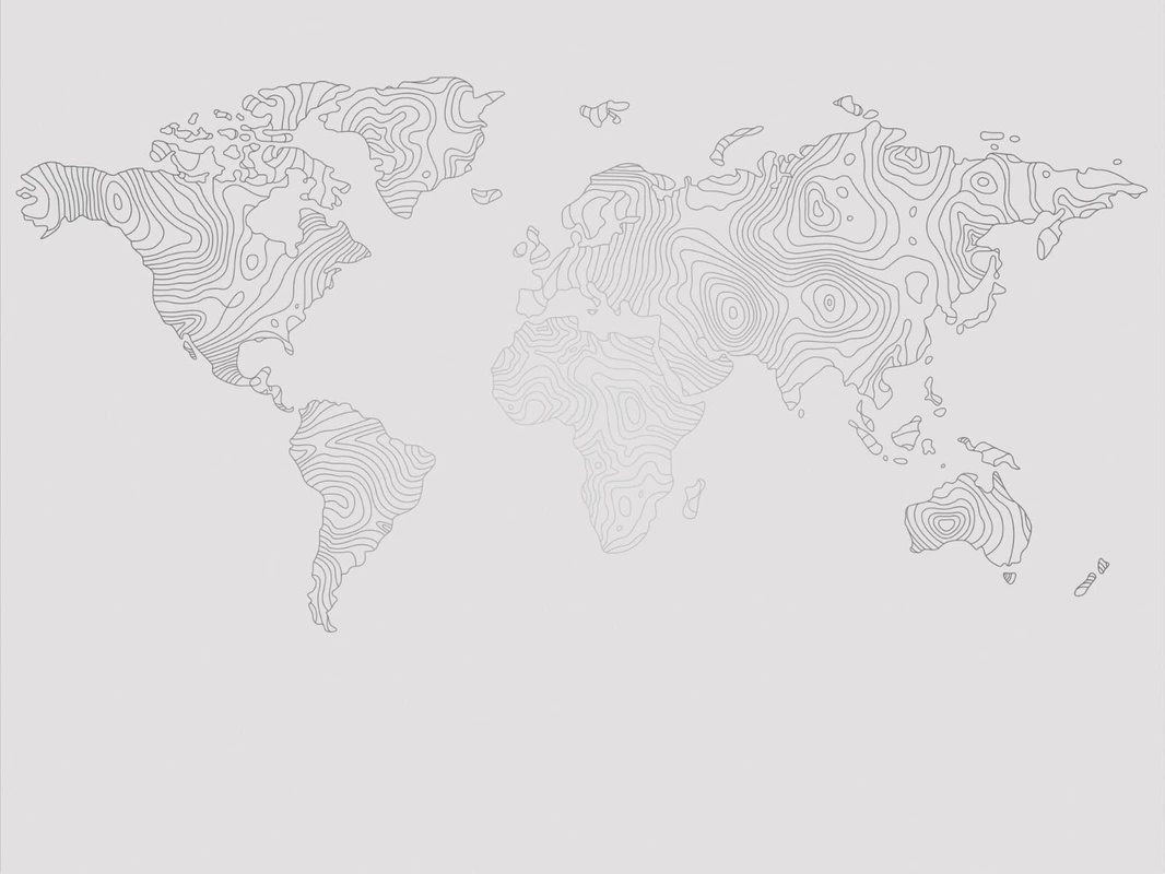 Фотообои на стену - графика, линии, светлая, серая, с серебром, обои светлые с серебром, карта мира, карта