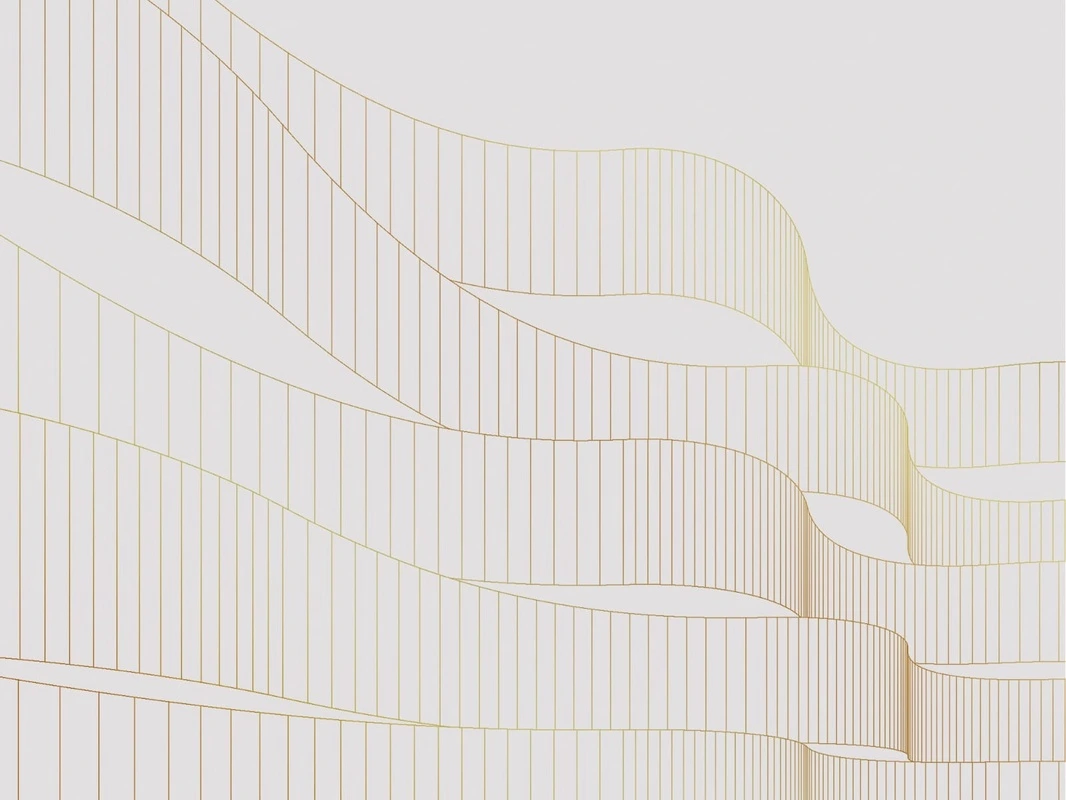 Фотообои на стену - графика, золотые линии, светлая, серая, обои с золотыми линиями, с золотым рисунком, ленты