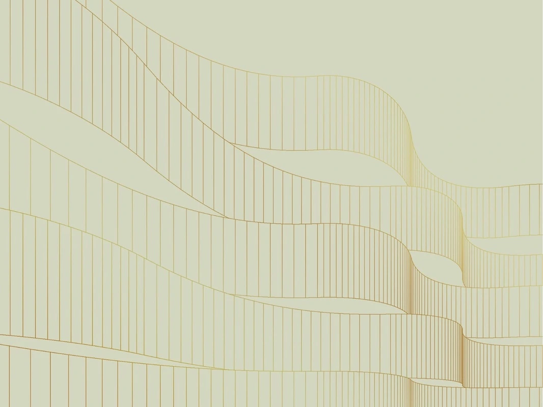 Фотообои на стену - графика, золотые линии, обои с золотыми линиями, обои с золотым рисунком, зеленая, ленты