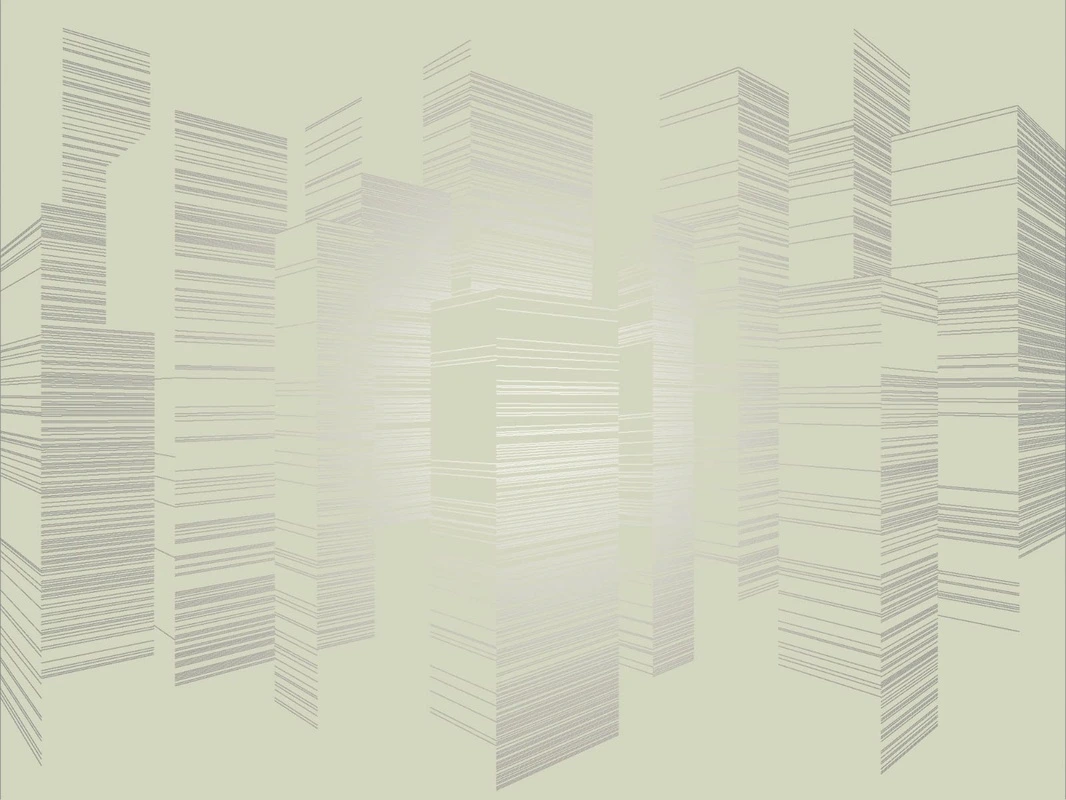 Фотообои на стену - графика, с серебром, линии, зеленая, город, сити