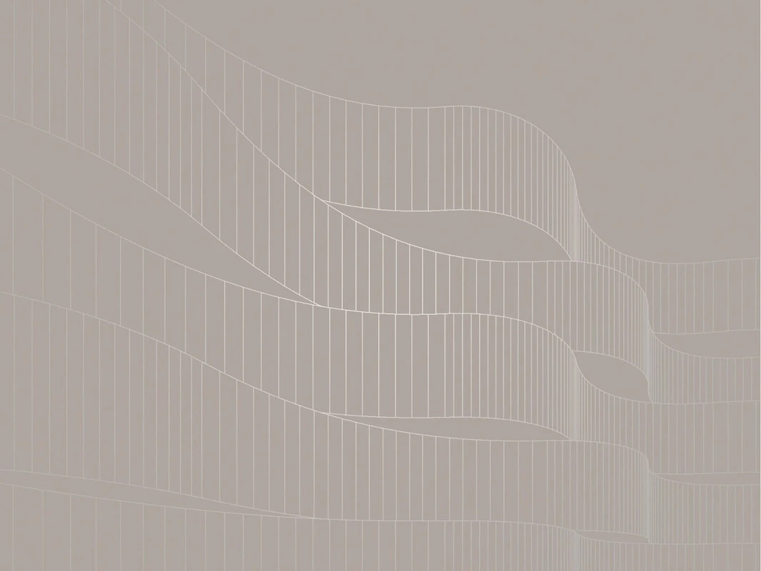 Фотообои на стену - графика, линии, с серебром, ленты, бежевые, коричневые