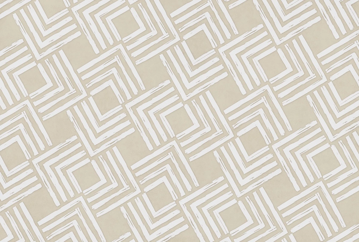 Фотообои на стену - бежевые, квадраты, геометрия, белые, линии, узор, минимализм, стильные, современный стиль, нейтральные, фон, графика, для офиса, для кухни, в ванную