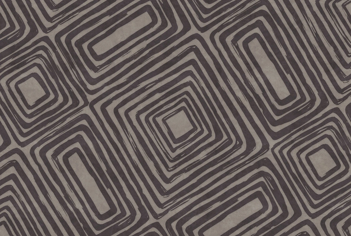 Фотообои на стену - темные, коричневые, геометрия, узор, квадраты, линии, фон, графика, ретро стиль, абстракция, стильные, для гостиной, для кабинета, современные, минимализм