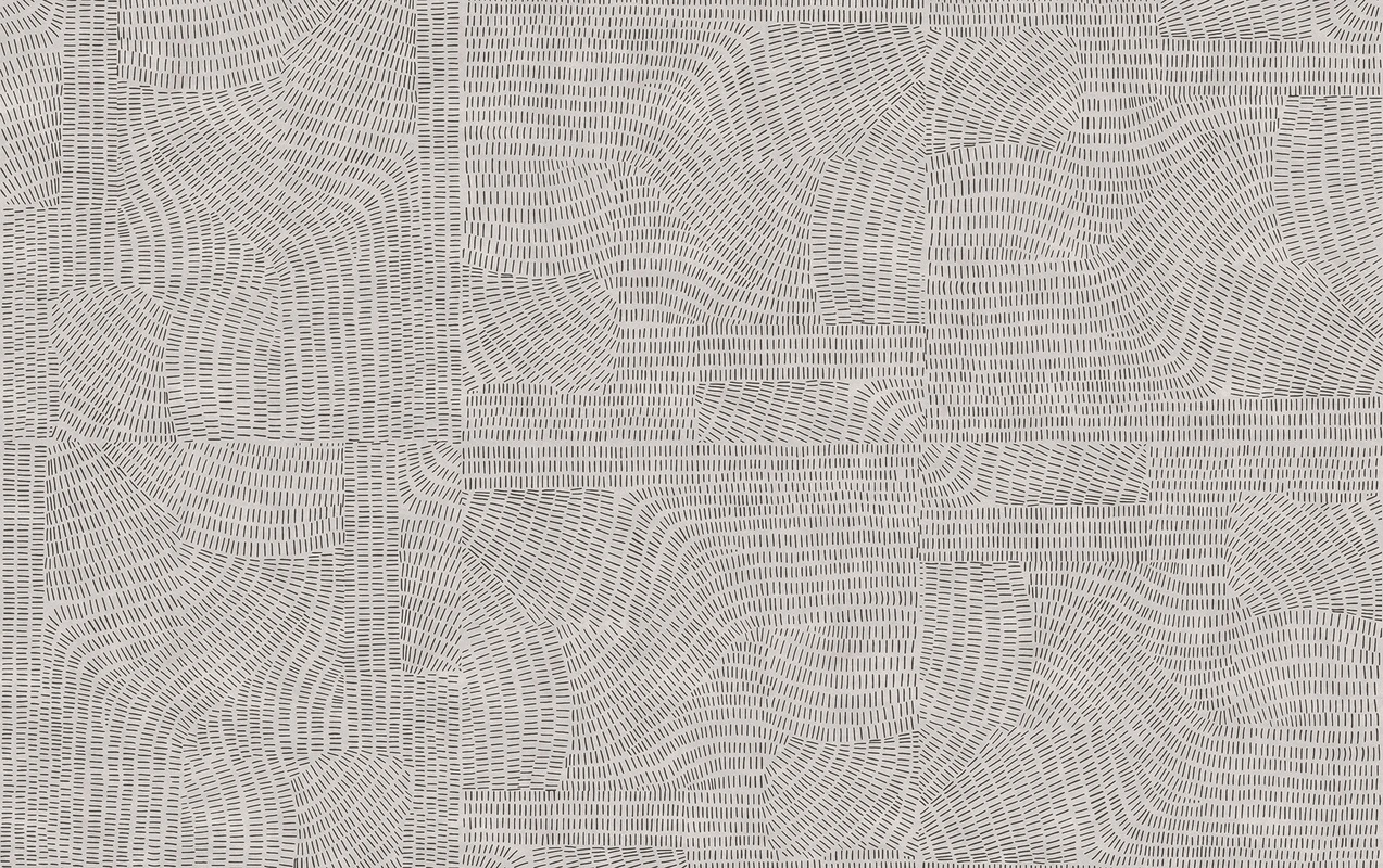 Фотообои на стену - абстракция, черные, белые, штрихи, узор, графика, минимализм, современный стиль, волны, фон, нейтральные, стильные, для офиса, для кухни, в ванную