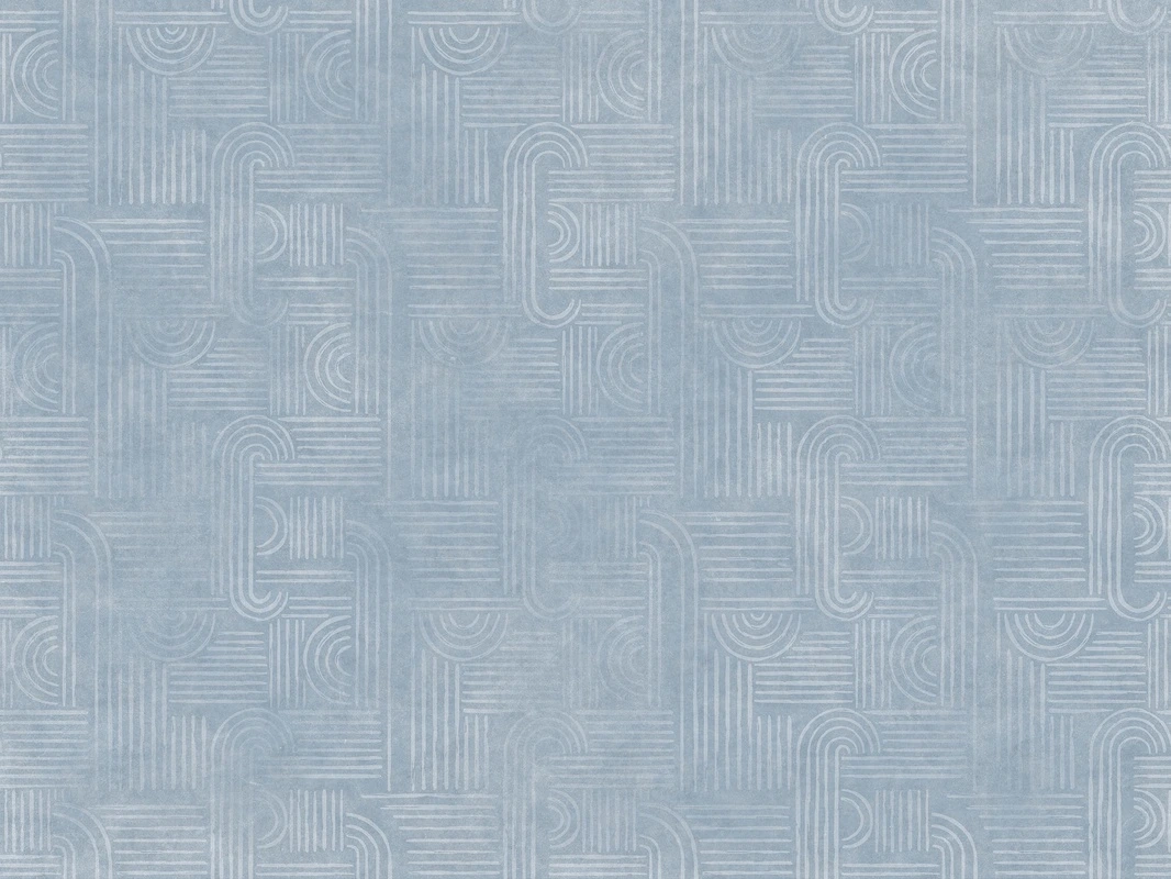 Фотообои на стену - голубые, геометрия, линии, дуги, узор, минимализм, абстракция, фон, стильные, современные, нейтральные, светлые, для ванной, для кухни, в спальню