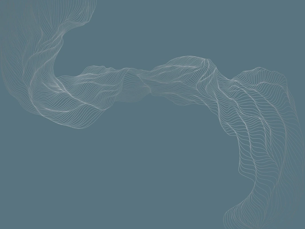 Фотообои на стену - графика, с серебром, линии, вуаль, бирюзовые, темные