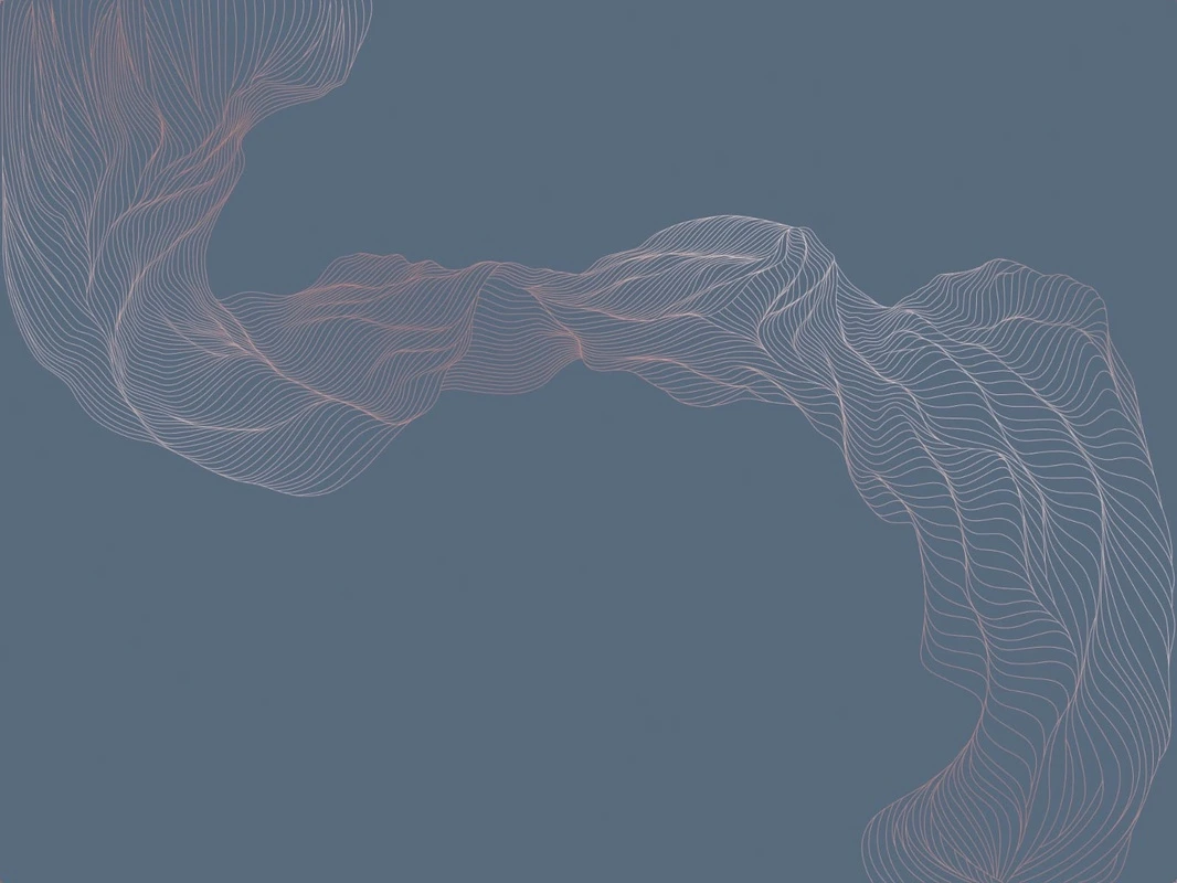 Фотообои на стену - графика, медные, линии, вуаль, синяя, темная, темно-синяя