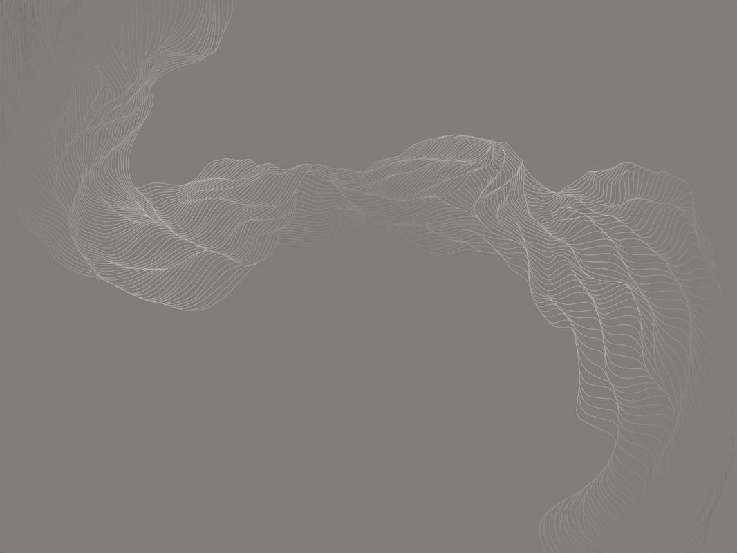 Фотообои на стену - графика, с серебром, серебряные линии, вуаль, в гостиницу, в спальню, коричневая, темная