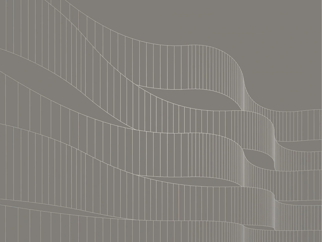 Фотообои на стену - графика, с серебром, ленты, коричневая, темная